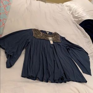 Beaded Bell sleeve Blouse